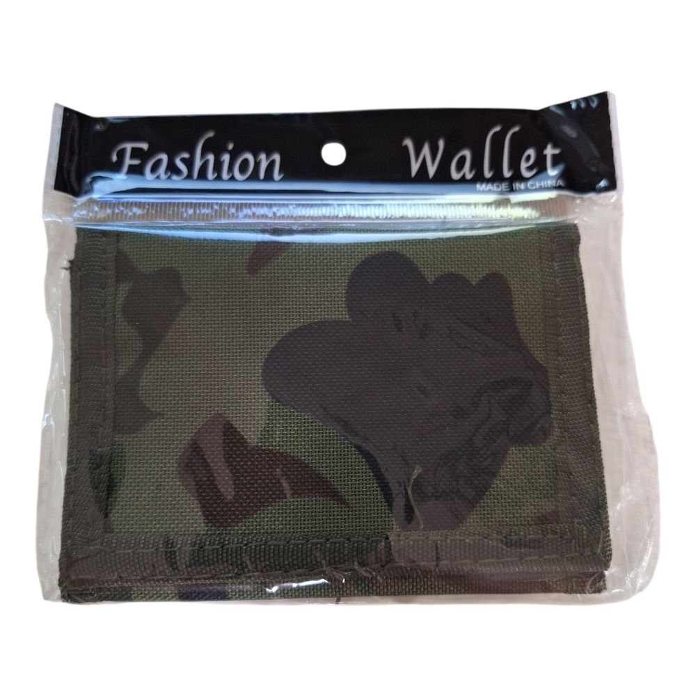 Wallet in Camouflage Green with Velcro Closure